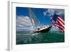 Morris Yacht Sailing in Atlantic Ocean, Miami, Miami-Dade County, Florida, USA-null-Framed Photographic Print