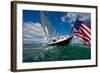 Morris Yacht Sailing in Atlantic Ocean, Miami, Miami-Dade County, Florida, USA-null-Framed Photographic Print