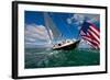 Morris Yacht Sailing in Atlantic Ocean, Miami, Miami-Dade County, Florida, USA-null-Framed Photographic Print