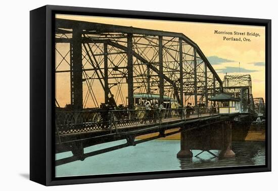 Morrison Street Bridge, Portland, Oregon-null-Framed Stretched Canvas