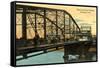 Morrison Street Bridge, Portland, Oregon-null-Framed Stretched Canvas