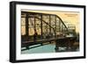 Morrison Street Bridge, Portland, Oregon-null-Framed Art Print