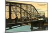 Morrison Street Bridge, Portland, Oregon-null-Mounted Art Print