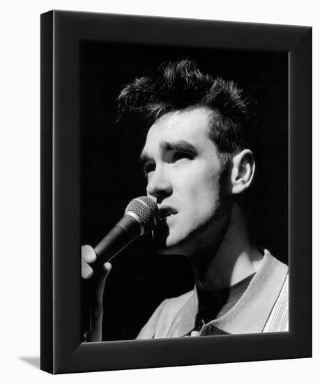 Morrissey (The Smiths, Microphone) Glossy Music Photo Photograph Print-null-Framed Photographic Print