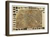 Morristown, New Jersey - Panoramic Map-Lantern Press-Framed Art Print