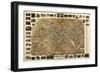 Morristown, New Jersey - Panoramic Map-Lantern Press-Framed Art Print