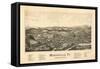 Morrisville, Vermont - Panoramic Map-Lantern Press-Framed Stretched Canvas