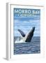 Morro Bay, CA - Humpback Whale-Lantern Press-Framed Art Print