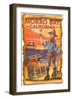 Morro Bay, CA - Pirate Plunder-Lantern Press-Framed Art Print
