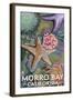 Morro Bay, CA - Tidepool-Lantern Press-Framed Art Print