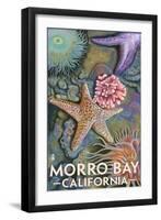 Morro Bay, CA - Tidepool-Lantern Press-Framed Art Print