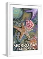 Morro Bay, CA - Tidepool-Lantern Press-Framed Art Print