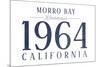 Morro Bay, California - Established Date (Blue)-Lantern Press-Mounted Art Print