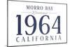 Morro Bay, California - Established Date (Blue)-Lantern Press-Mounted Art Print
