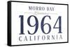 Morro Bay, California - Established Date (Blue)-Lantern Press-Framed Stretched Canvas