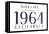 Morro Bay, California - Established Date (Blue)-Lantern Press-Framed Stretched Canvas