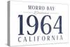 Morro Bay, California - Established Date (Blue)-Lantern Press-Stretched Canvas