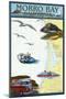 Morro Bay, California - Nautical Chart-Lantern Press-Mounted Premium Giclee Print