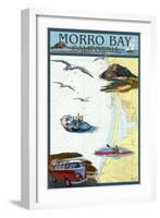 Morro Bay, California - Nautical Chart-Lantern Press-Framed Art Print