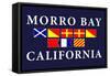 Morro Bay, California - Nautical Flags-Lantern Press-Framed Stretched Canvas