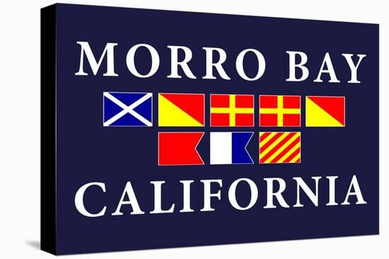 Morro Bay, California - Nautical Flags-Lantern Press-Stretched Canvas