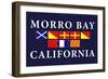 Morro Bay, California - Nautical Flags-Lantern Press-Framed Art Print