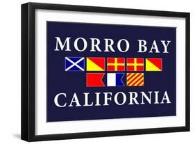 Morro Bay, California - Nautical Flags-Lantern Press-Framed Art Print