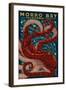 Morro Bay, California - Octopus Mosaic-Lantern Press-Framed Art Print