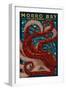 Morro Bay, California - Octopus Mosaic-Lantern Press-Framed Art Print