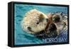 Morro Bay, California - Sea Otter-Lantern Press-Framed Stretched Canvas