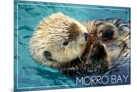 Morro Bay, California - Sea Otter-Lantern Press-Mounted Premium Giclee Print