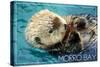 Morro Bay, California - Sea Otter-Lantern Press-Stretched Canvas