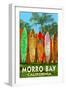 Morro Bay, California - Surfboard Fence-Lantern Press-Framed Art Print