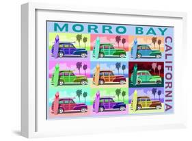 Morro Bay, California - Woody Pop Art-Lantern Press-Framed Art Print