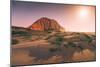 Morro Rock by Moonlight, Morro Bay California Coast-null-Mounted Photographic Print