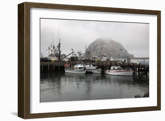 Morro Rock in Fog-Stuart-Framed Photographic Print