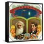 Morse and Edison Brand Cigar Box Label, Samuel F.B. Morse and Thomas Edison-Lantern Press-Framed Stretched Canvas