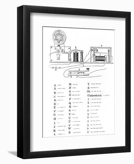 Morse Code Apparatus, Historical Artwork-Library of Congress-Framed Premium Photographic Print