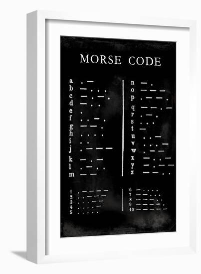 Morse Code Chart-Vision Studio-Framed Art Print