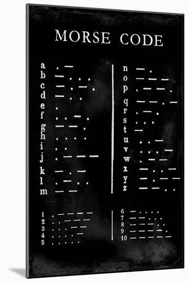 Morse Code Chart-Vision Studio-Mounted Art Print