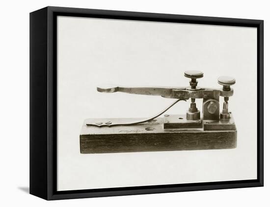 Morse Telegraph Key-Miriam and Ira Wallach-Framed Stretched Canvas