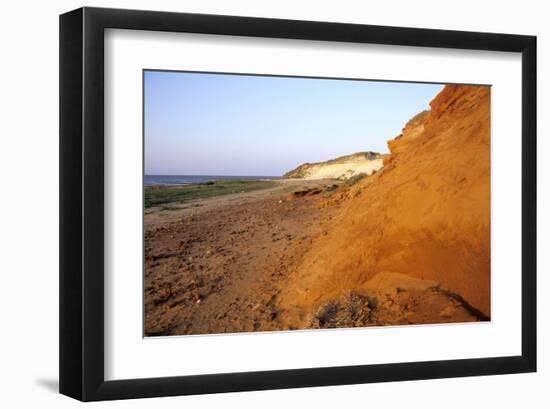 Morsum cliff near Morsum, Sylt, Schleswig-Holstein, Germany-null-Framed Art Print