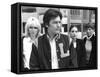 Mort d'un pourri Death of a Corrupt Man by Georges Lautner with Mireille Darc, Alain Delon, Ornella-null-Framed Stretched Canvas