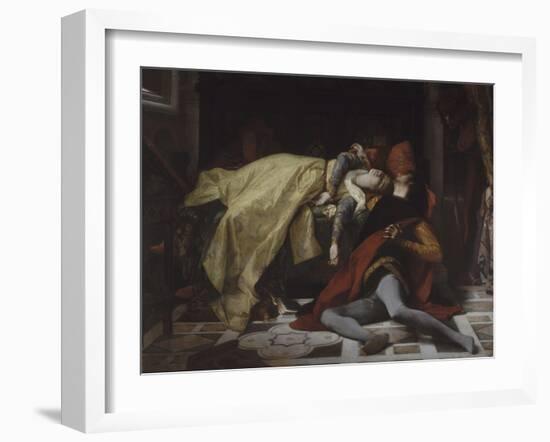 Mort de Francesca de Rimini et de Paolo Malatesta-Alexandre Cabanel-Framed Giclee Print