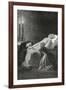 Mort De Jean Valjean Entre Cosette Et Marius - Illustration from Les Misérables,19th Century-Alphonse Marie de Neuville-Framed Giclee Print