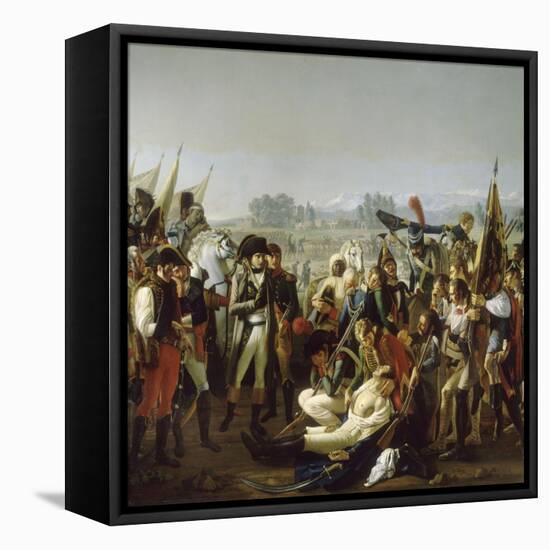 Mort du général Desaix à la bataille de Marengo le 14 juin 1800-Jean Broc-Framed Stretched Canvas