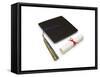Mortarboard and Diploma-Lew Robertson-Framed Stretched Canvas