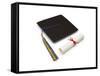 Mortarboard and Diploma-Lew Robertson-Framed Stretched Canvas