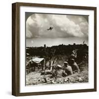 Mortars in the Trenches, World War I, 1914-1918-null-Framed Photographic Print