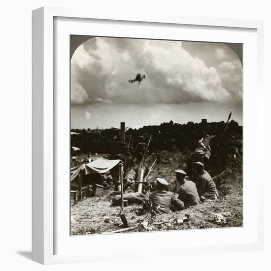 Mortars in the Trenches, World War I, 1914-1918-null-Framed Photographic Print